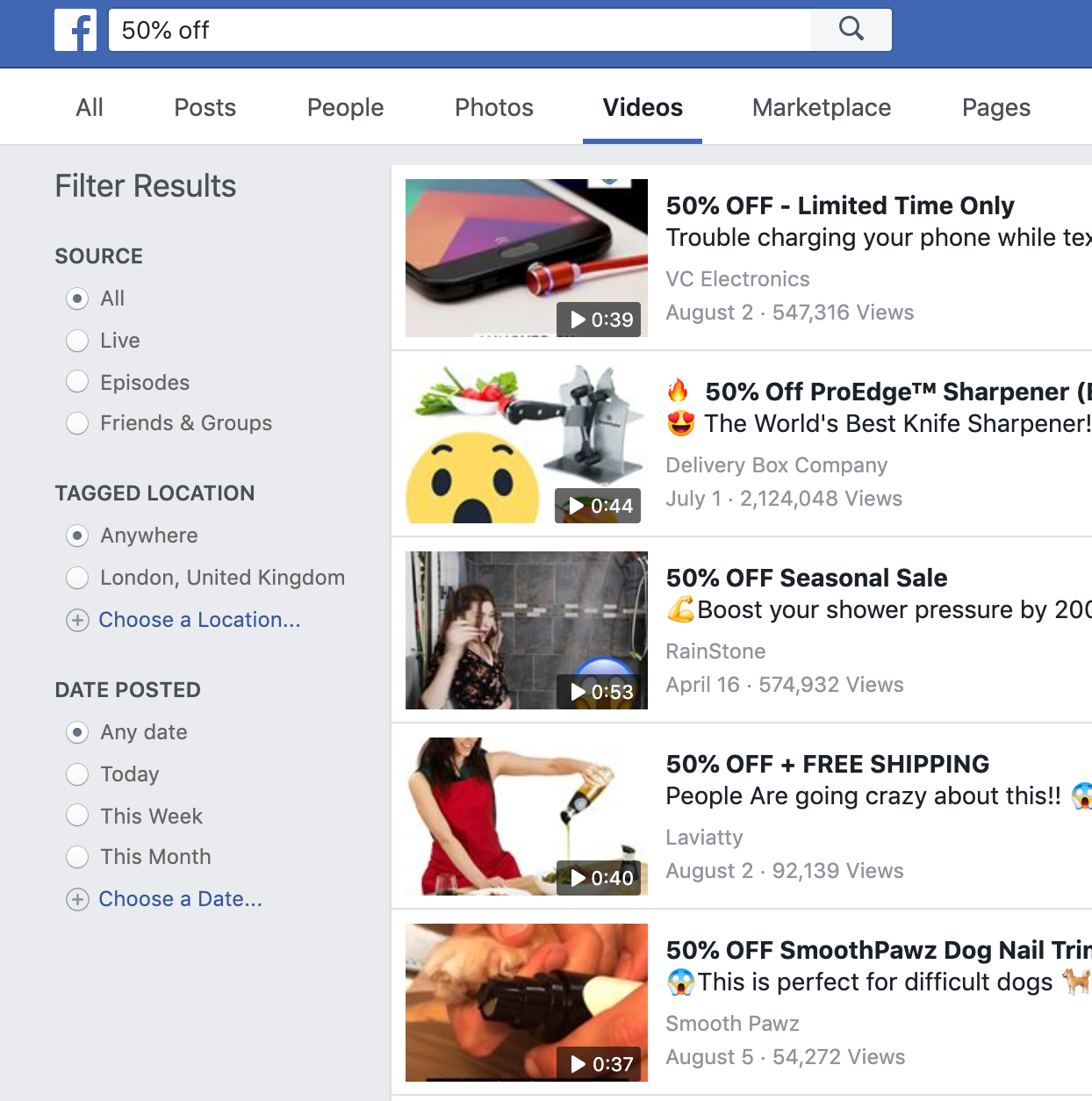 facebook product research dropshipping