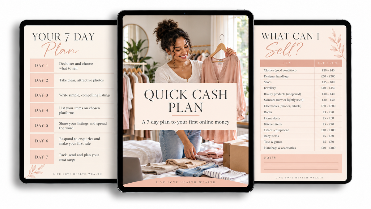 Quick Cash Plan on three iPads