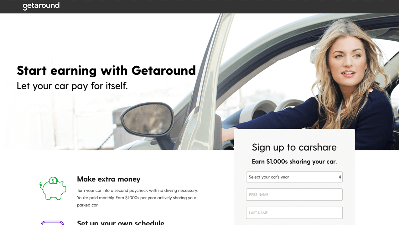 getaround sell or rent your car parking space for extra cash